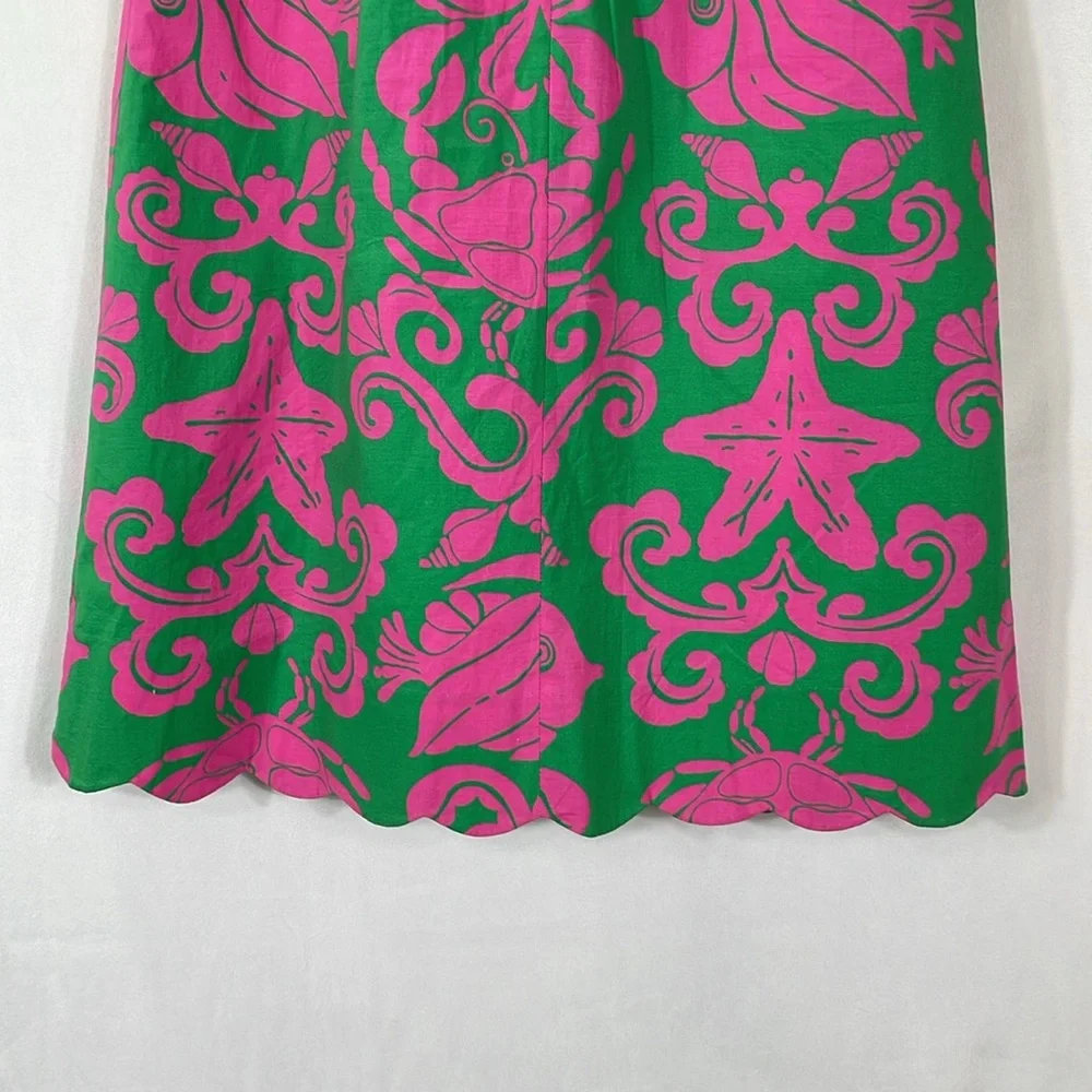 Lilly Pulitzer Strapless Sienna Dress Size 2 Vintage Pink Green Sea Life EUC - Picture 5 of 16
